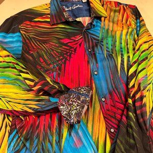 Robert Graham Embroidered Classic Fit XXL button down long sleeve shirt